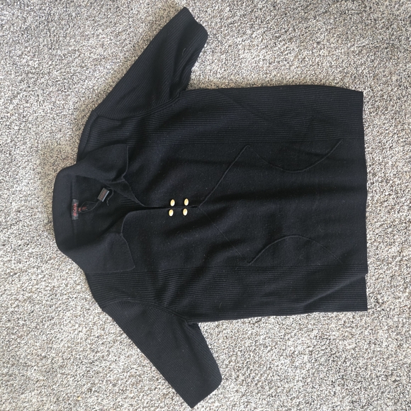 Escada Black Cardigan with Gold Accents - Picture 1 of 4
